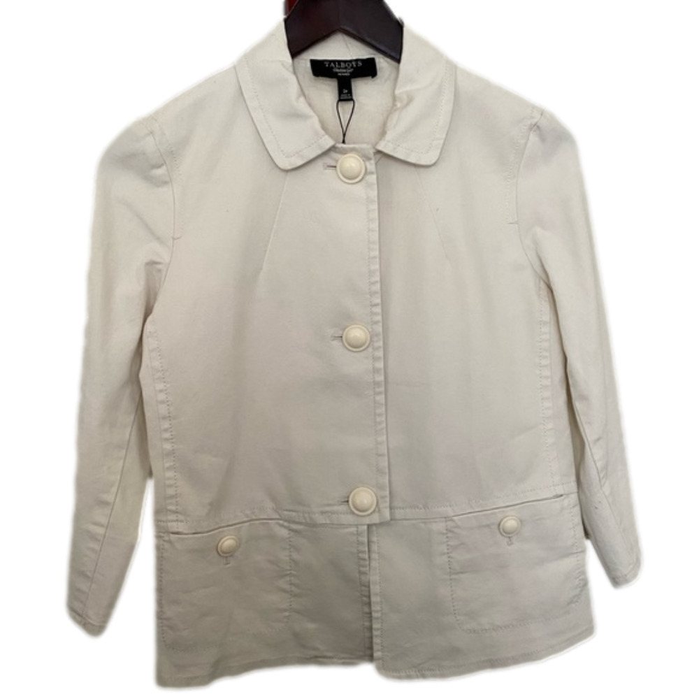 Talbots  White Fitted Blazer